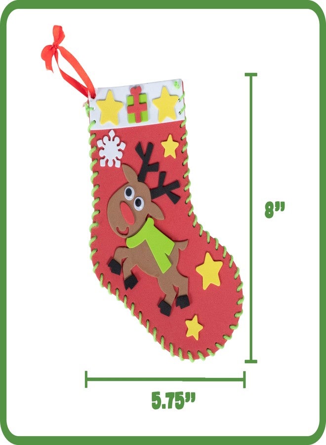 Ready 2 Learn Create Your Own Christmas Stockings | Foam | Set of 4 | Christmas Tree Ornaments | Holiday Decorations for Home | All Materials Included - Image 4